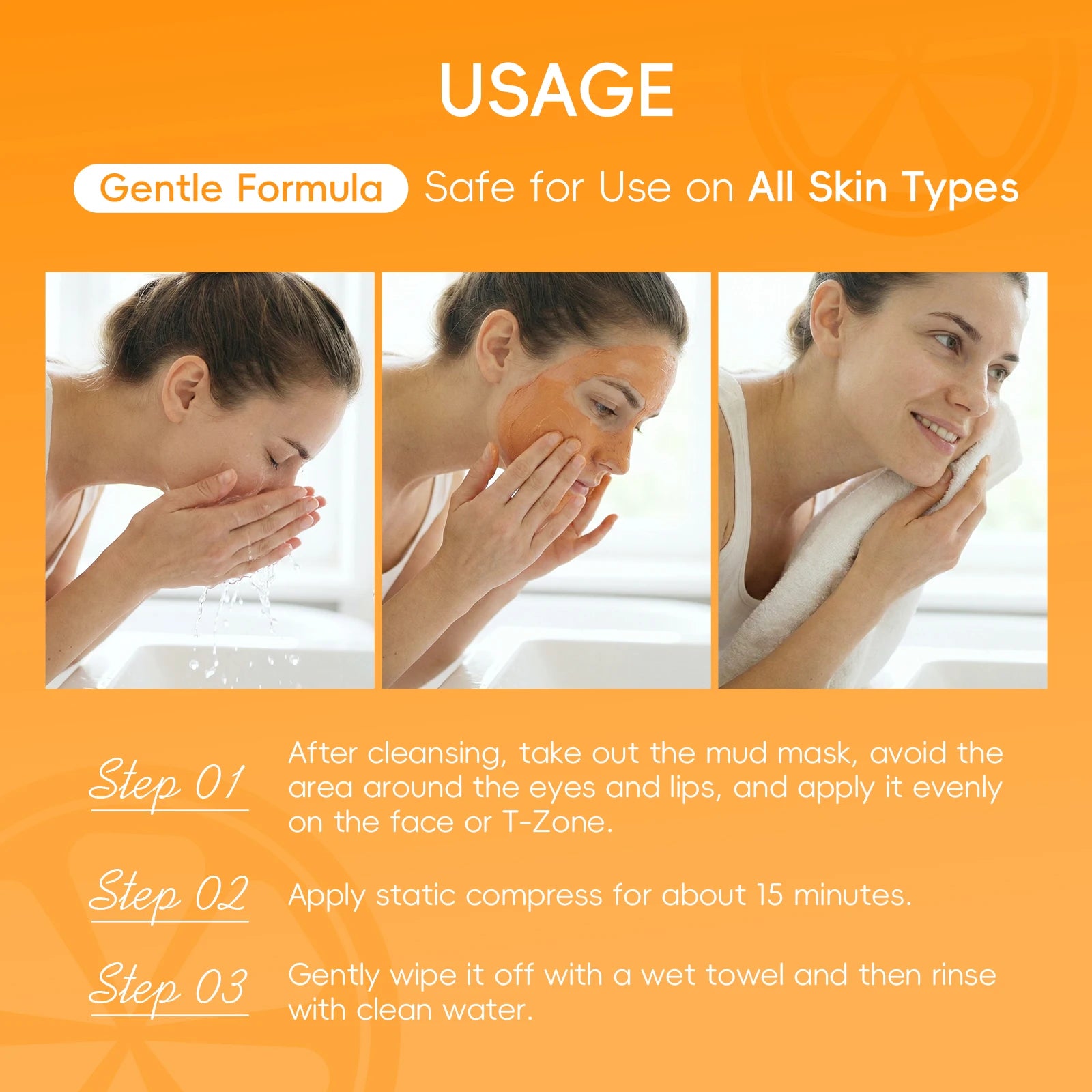 LAIKOU Vitamin C Clay Mask Clarify & Smooth Balance Skin Tone Cleansing Mud Mask