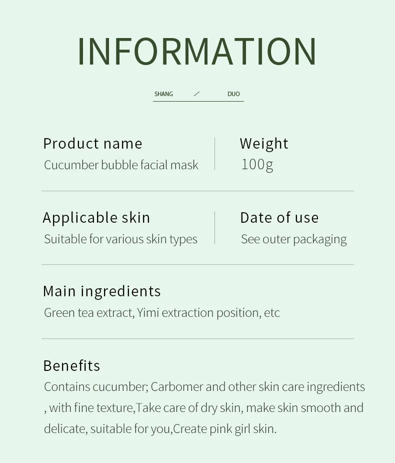 100g Peach Deep Cleansing Bubble Clay Facial Mask Remove Blackheads Oil Control Moisturizing Face Smooth Korean Skin Mud Masks
