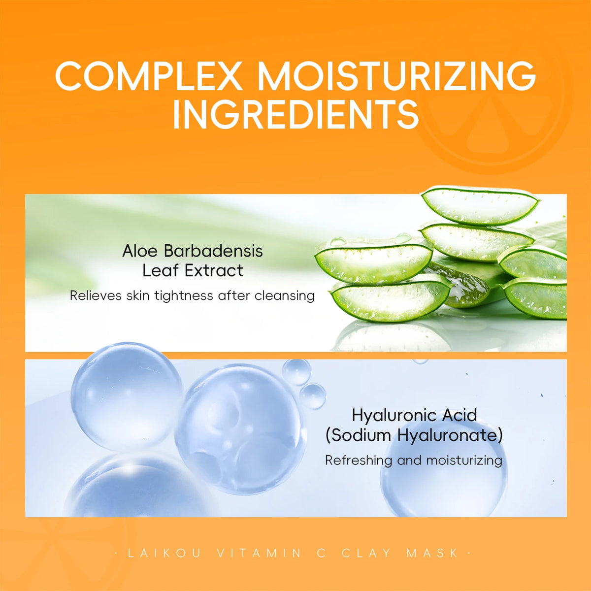 LAIKOU Vitamin C Clay Mask Clarify & Smooth Balance Skin Tone Cleansing Mud Mask