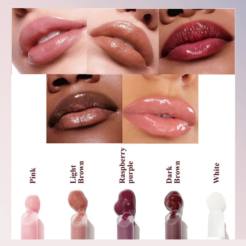 Lip Balm Moisturizing Mirror Lip Gloss Lip Vanilla Mint Iced Coffee Cake Smell Lipstick Transparent Lip Oil Makeup