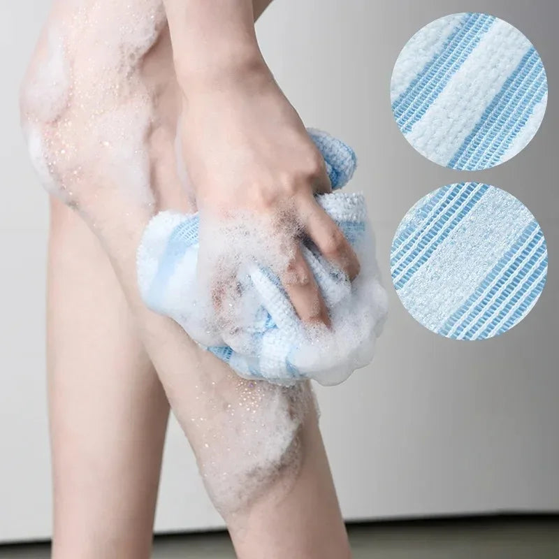 Nylon Exfoliating Bath Brush - Shower Scrubber for Back & Body, Soft Shower Sponge Bathroom Accessories