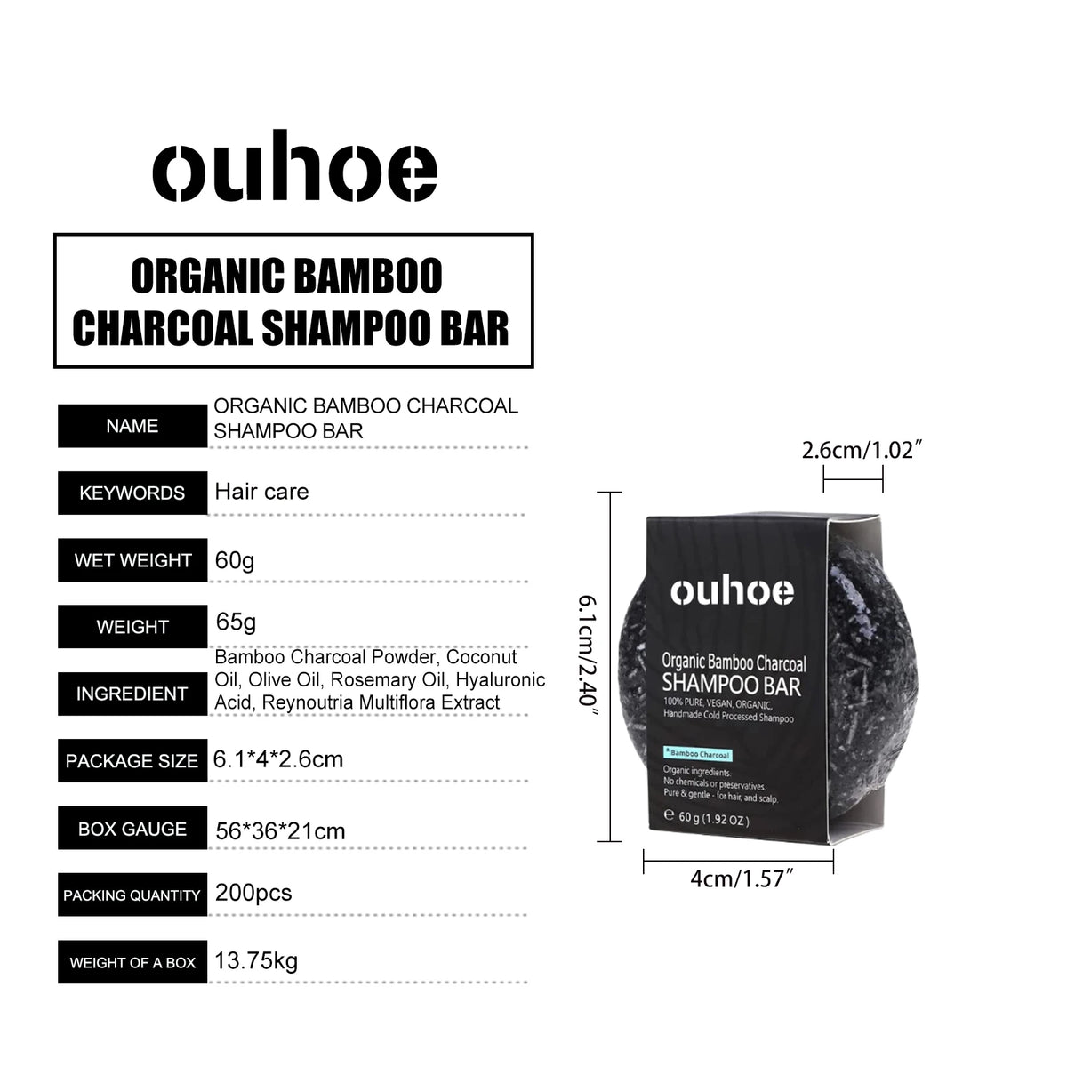 1/2/4pcs Charcoal Shampoo Soap for Oily Hair Dandruff Treatment Scalp Care Volumizing Fine Hair Solid Shampoo Bar for Men Women