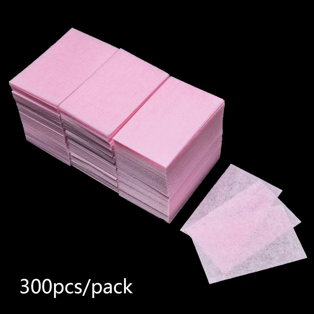 100/200/300Pcs Nail Wipe Cotton Pads Gel Nail Polish Acrylic Remover Lint Free Cotton Nail Wipes