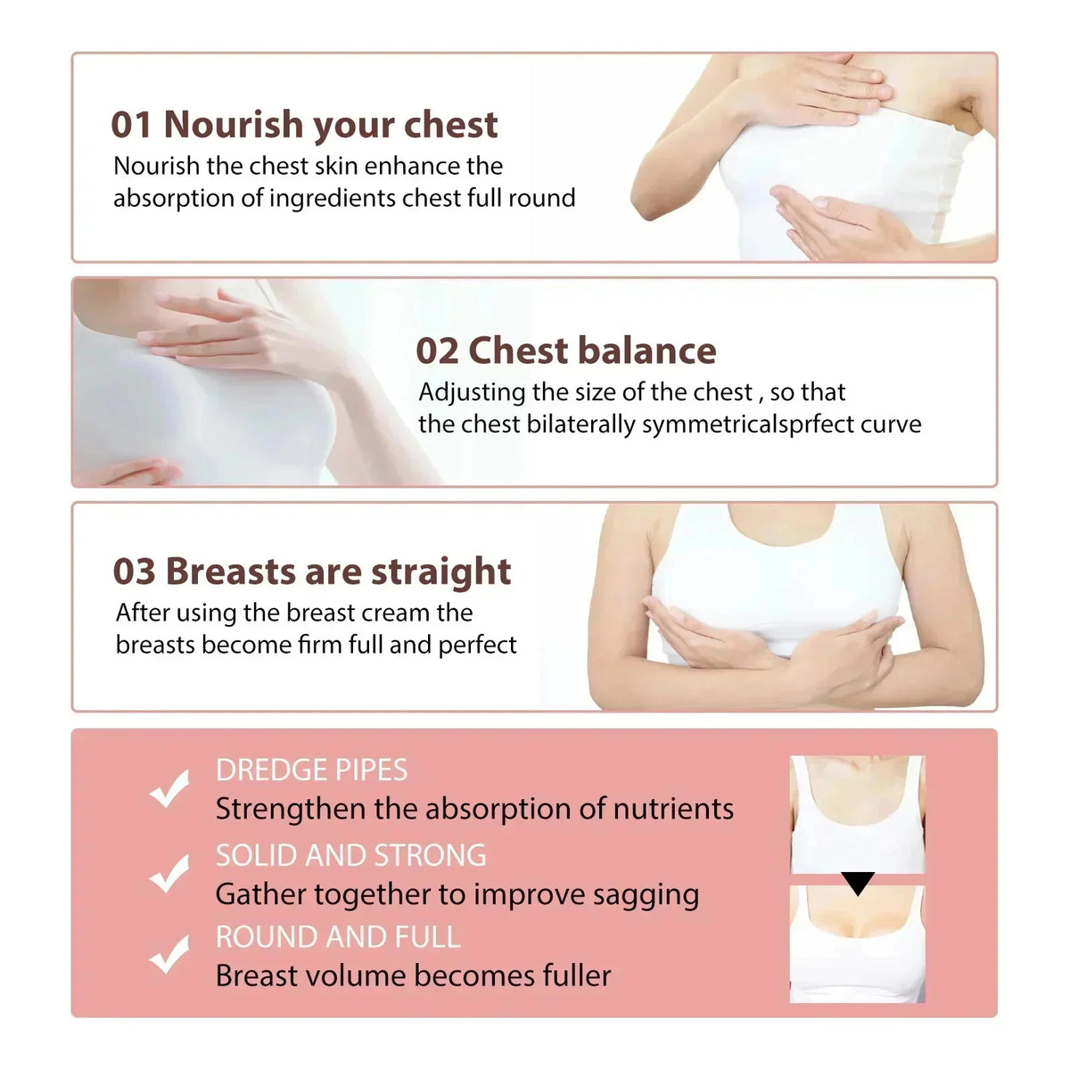 Natural Breast Enlargement Cream Chest Lift Firm Enhancer Care Oil Butt Breast Plump Growth Massage Boobs Bigger Sexy Body Care