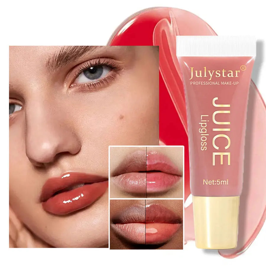 Watery Crystal Clear Jelly Lip Oil Lip Balm Moisturizing And Smoothing Lip Lines Jelly Pout Lip Gloss Glass Lip Fruit Scent