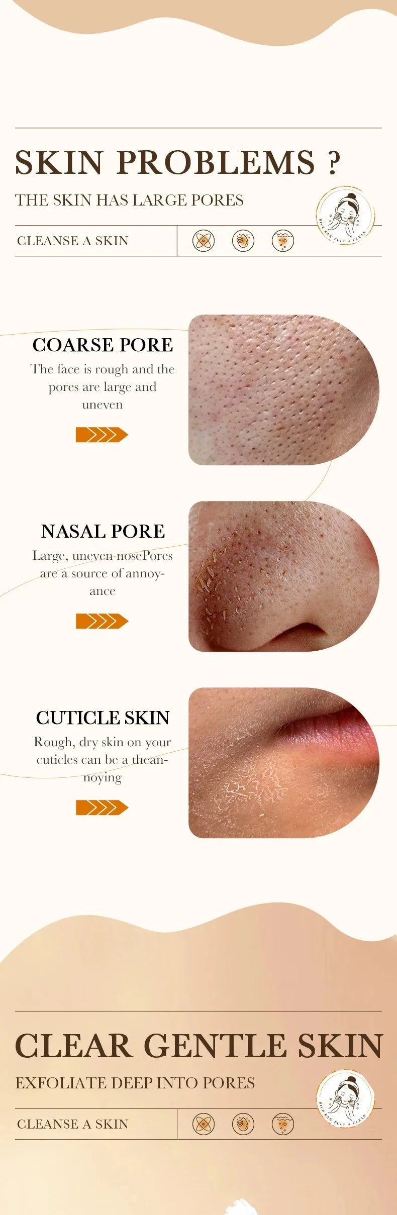 120ml Bioaoua Rice Puree Foaming Cleanser Cleansing Mousse Soothing Cleanser, Cleansing Foam with Brush Head