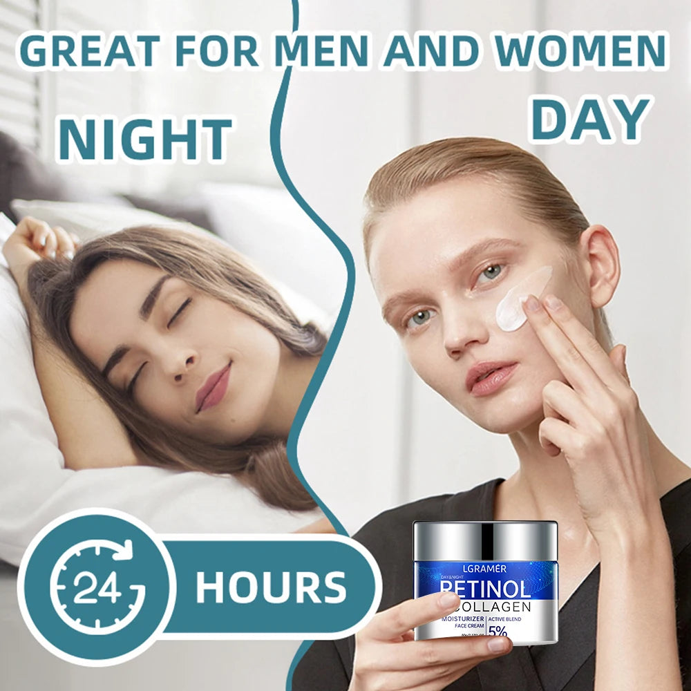 Retinol Face Cream Smooth Wrinkle Younger Firming Lifting Fade Fine Lines Whitening Moisturizing Brightening Skin Care Cosmetic