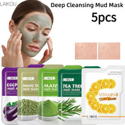 LAIKOU Mud Mask Deep Cleansing Remove Acne Oil Control Mask Hydrating Smooting Face Skin Balance Skin Tone Mud Mask for Women