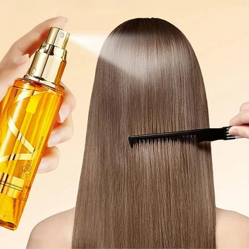 Perfume Hair Serum Spray - 2 in 1 Perfumed Smoothing Spray, Frizz Control & Anti-Static, Leave-In, Floral Scent, Quick-Dry Spray