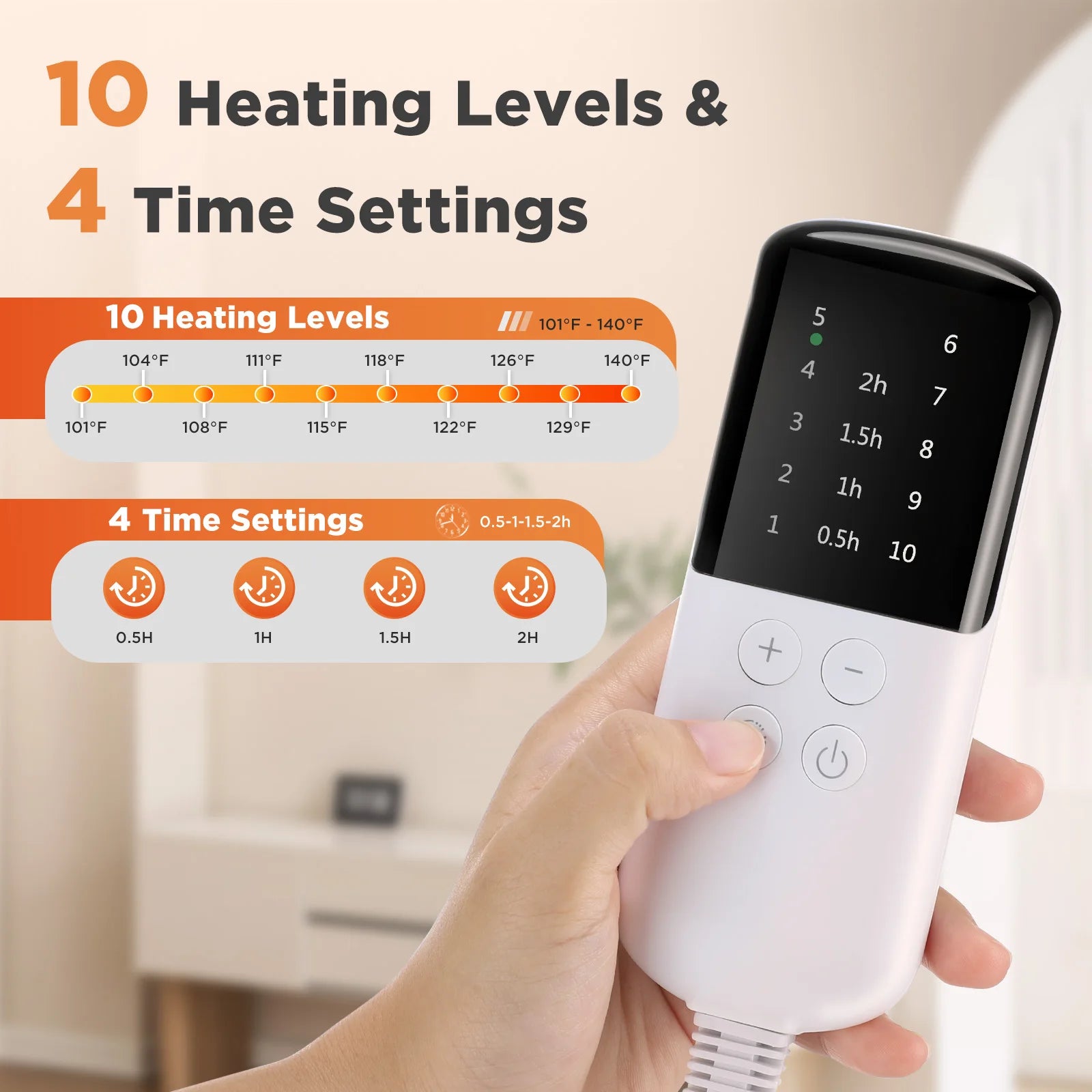 Home Electric Heating Pad Back Shoulder Office Winter Warming Blanket 10 Heat Thermal Mat Abdomen Period Menstrual Belt