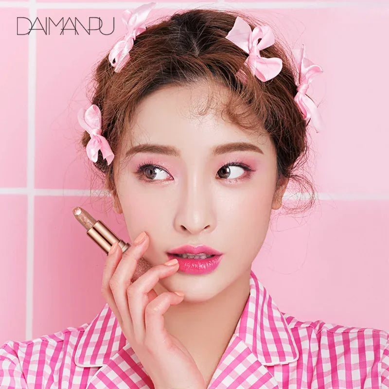 Glitter Lipstick Temperature Color Changing Long Lasting Lip Tint Waterproof Red Pink Sexy Lips Cosmetics Makeup