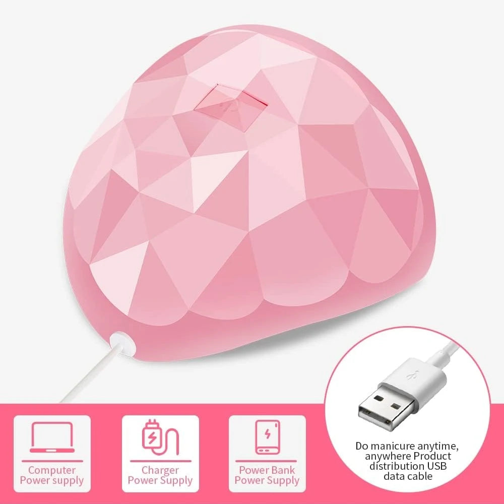 Nail Dryer Lamp UV Nail Polish Lamp Gel Curing Polishing Lamp for Gel Nails Gel Nail Polish Curing Dryer Home Salon Tool
