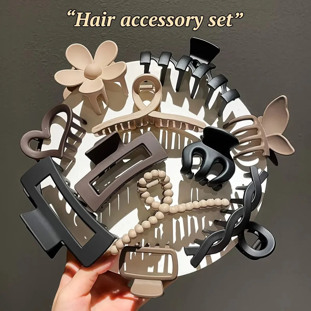 11pcs Hair Clip Set Women's Model High-end Frosted Clip Set Multi-Style Back Head Exquisite Hair Shark Clip Headwear 2026