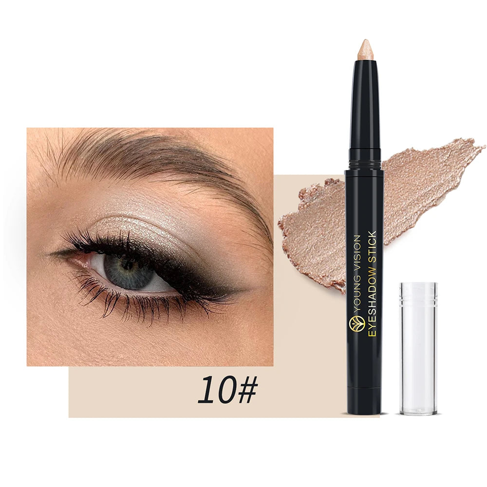 Shimmer & Matte Multi-Color Eyeshadow Sticks | Blendable, Long-Lasting Eye Shadow Pencils Smooth Application for Bold or Natural