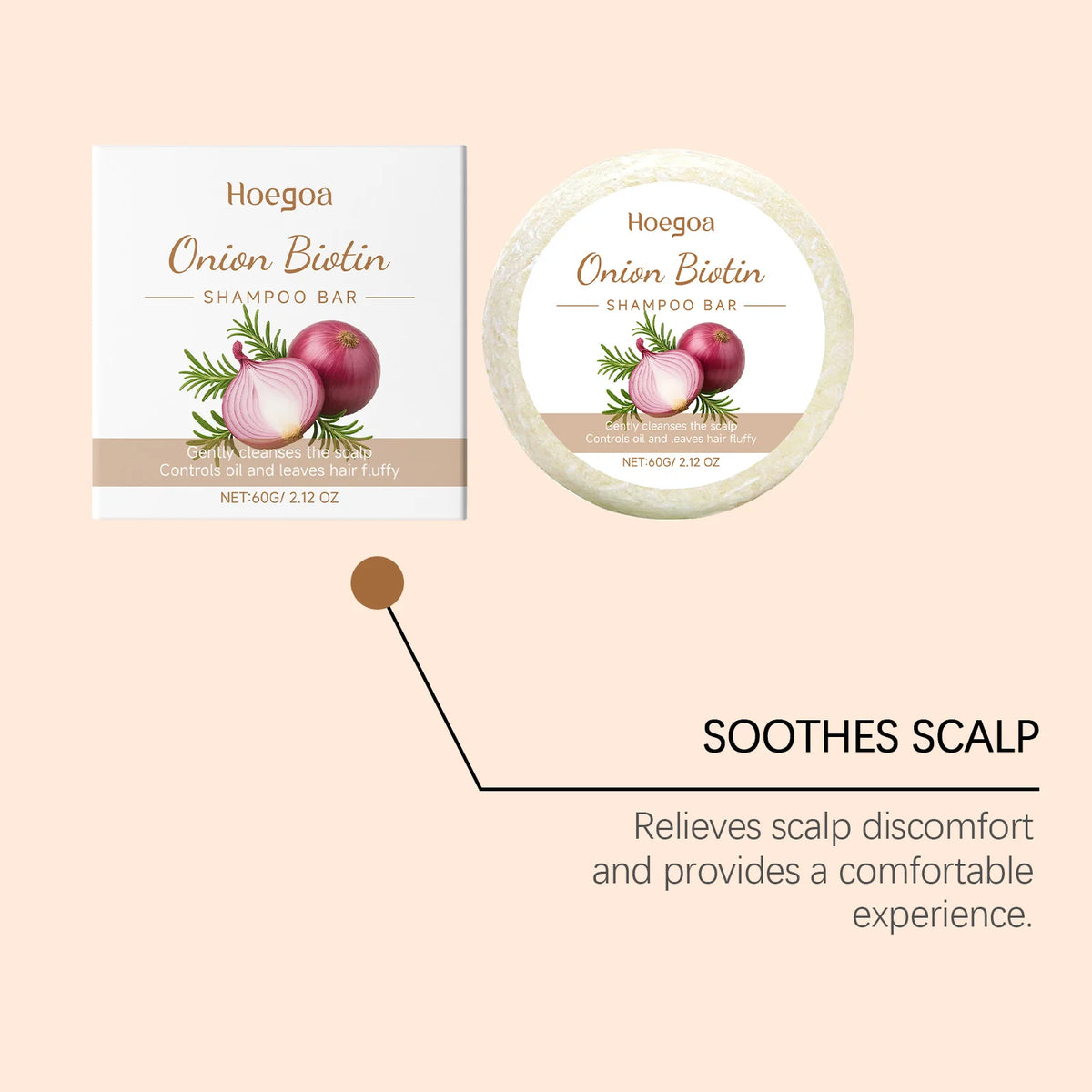 Onion Biotin Shampoo Soap Rosemary Gentle Cleansing Nourish Scalp Hair Growth Anti Loss Moisturizing Smooth For All Hair Types