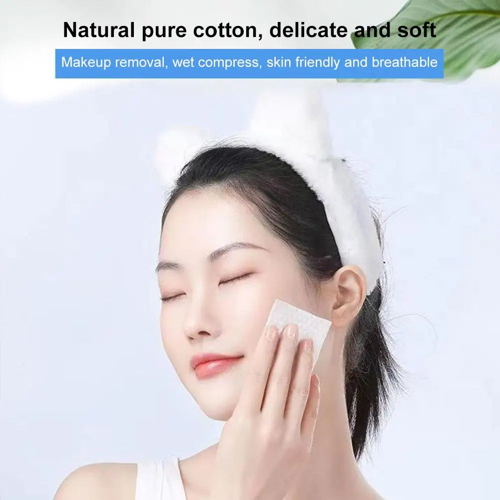 1 Set Disposable Pearl Pattern Makeup Cotton Wipes Soft Remover Pads Facial Cleaning Cosmetic Cotton Pads