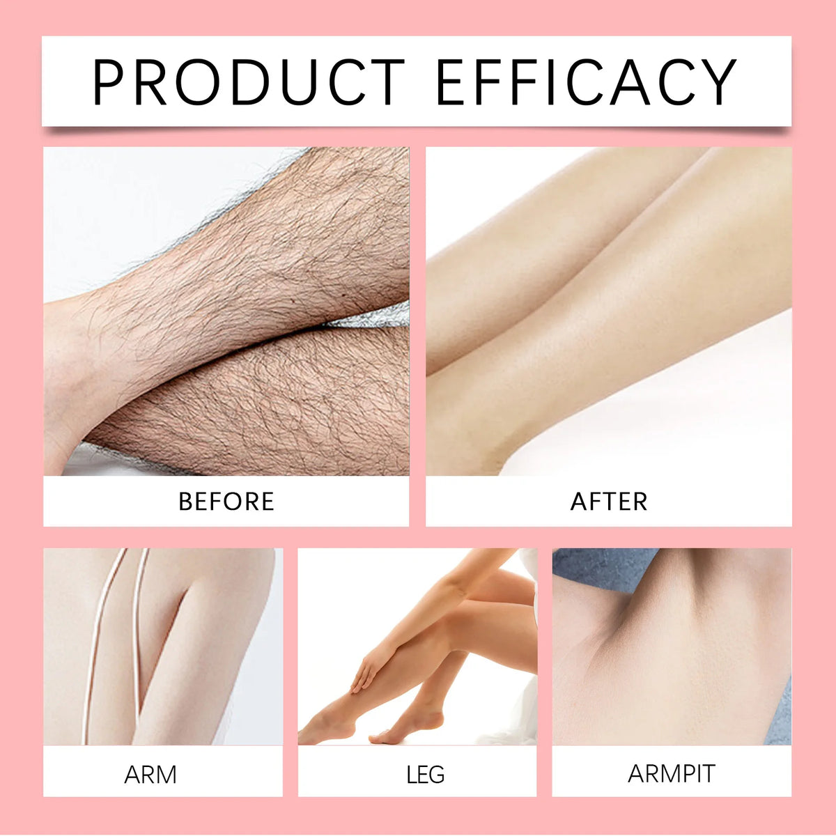 Hair Removal Wax Strip Professional Depilatory Cold Wax Strip Long Lasting Smooth Effective Gentle Body Facial Depilatory
