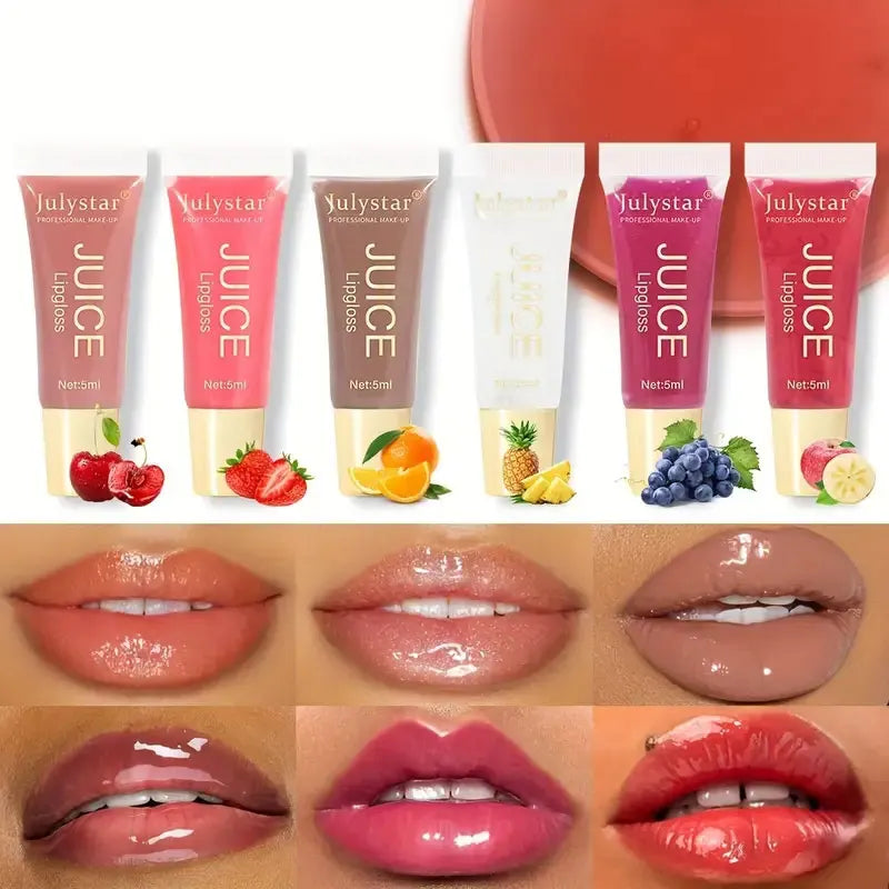 Watery Crystal Clear Jelly Lip Oil Lip Balm Moisturizing And Smoothing Lip Lines Jelly Pout Lip Gloss Glass Lip Fruit Scent