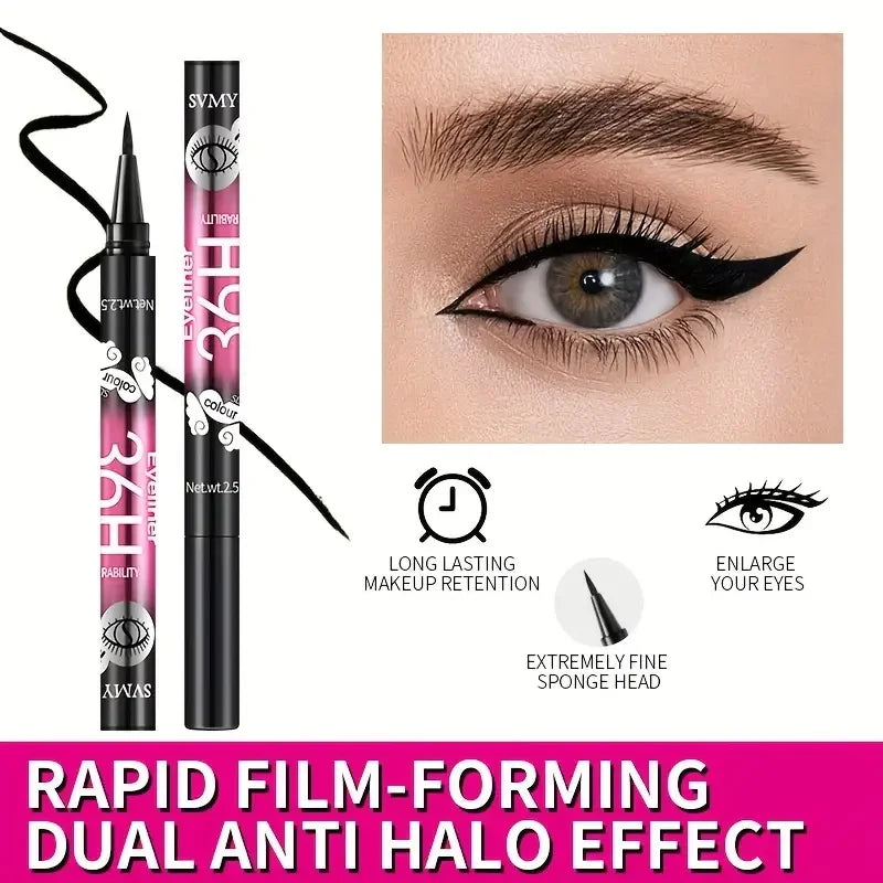 12 PCS Hot Make Up Ultimate Black Liquid Eyeliner Long-lasting Waterproof Eye Liner Pencil Pen Nice Makeup Cosmetic Beauty Tools