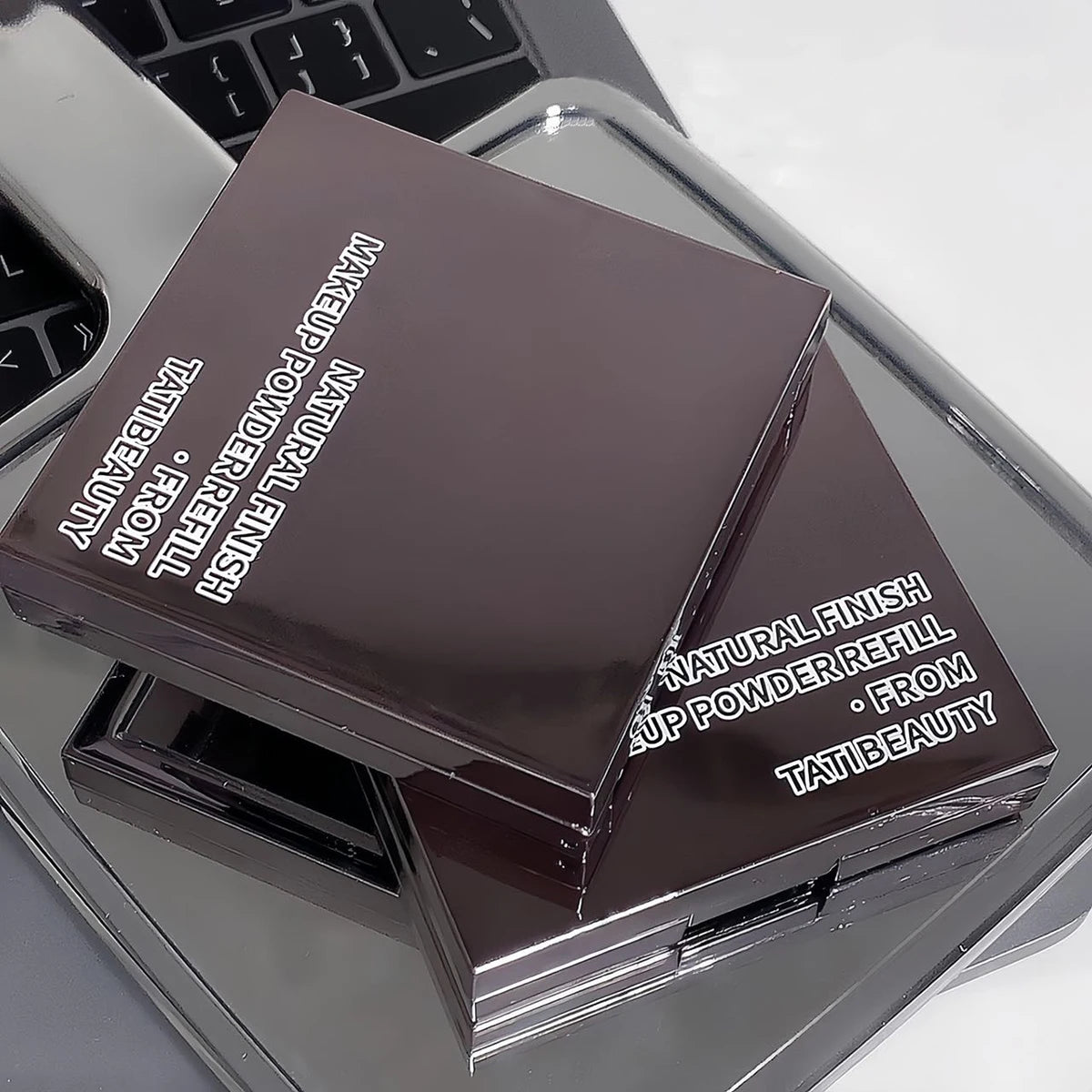TATIBEAUTY Small Silver Block Powder Soft Focus Oil Control Setting Powder Concealer Pore Light Powder Loose Powder