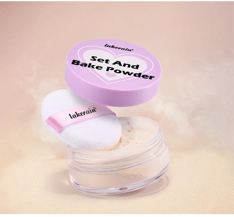 Lakerain Loose Baking Setting Powder Oil Control Natural Matte Finish Long Lasting Makeup Setting Powder Korean Cosmetic 4colors