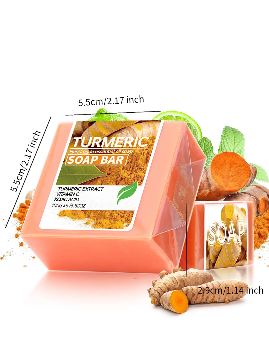 2PCS/Papaya Kojic Acid Essential Oil Soap, Vitamin C Cleansing Bath Moisturizing Skin Handmade Soap
