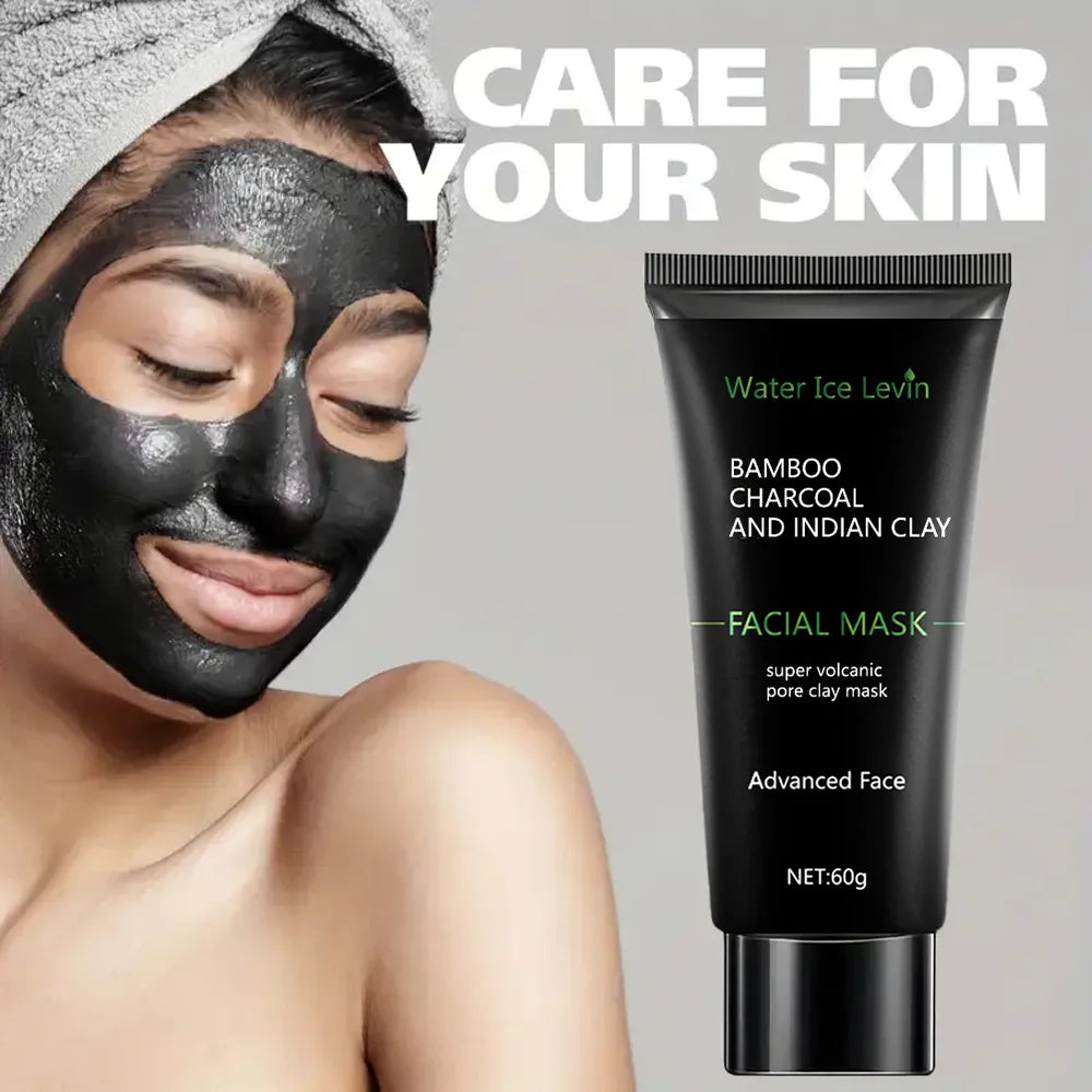 Bamboo charcoal black mask, highly moisturizing, deeply cleanses and controls oil, absorbs impurities, eliminates rough skin texture, and makes skin more delicate, anti-stretch mask, suitable for both men and women