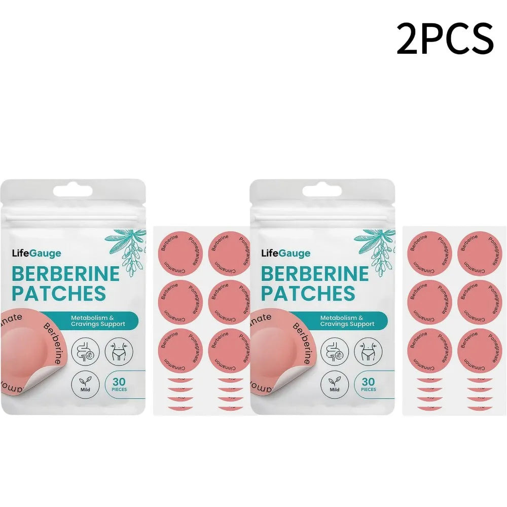 Berberine Transdermal Patches, Natural Metabolism & Cravings Support Patch, Gentle Nourishing Body Care Sticker for Daily Use