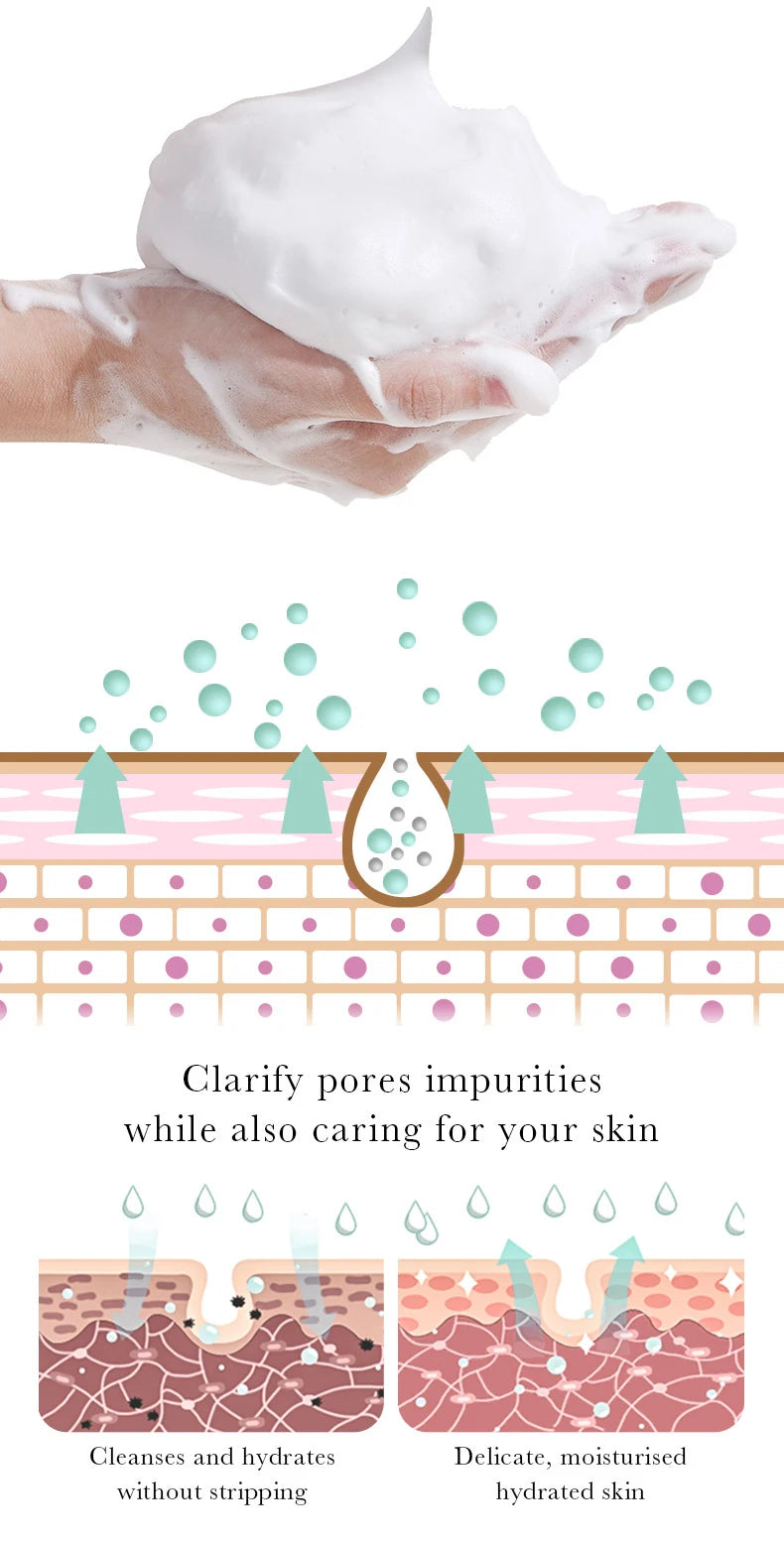 BIOAQUA Salicylic Acid Facial Cleanser Acne Treatment Moisturizing Oil Control skincare Face Wash Foam Face Cleanser Skin Care