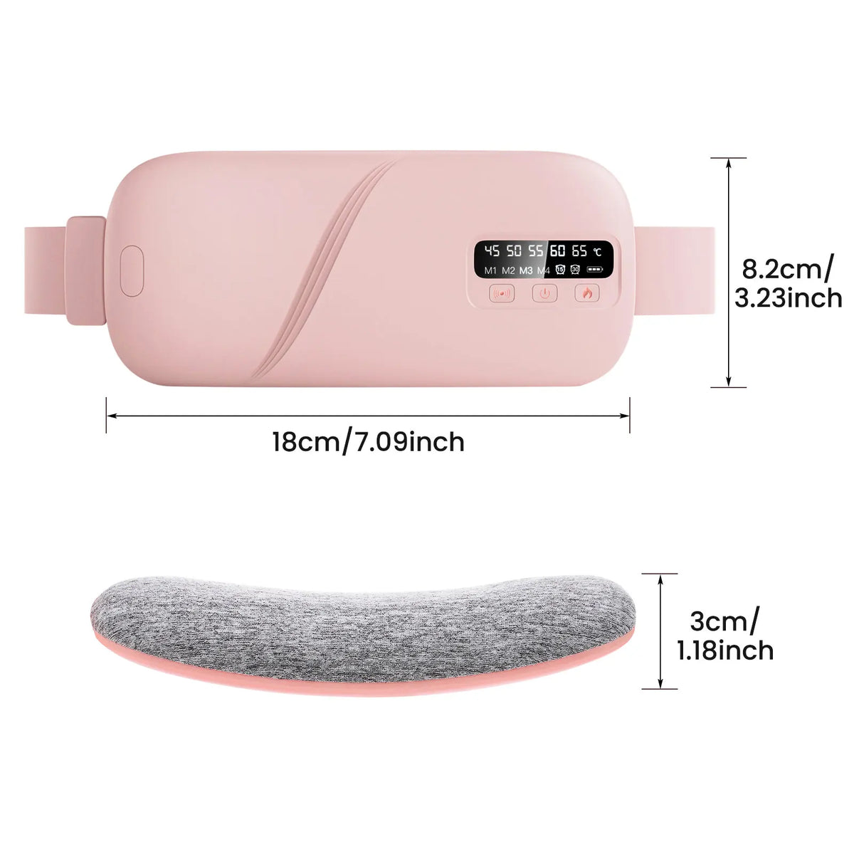 USB Menstrual Electric Heating Pad for Abdominal Vibration Massager Women Period Care Belly Heater Winter Warming Palace Belt
