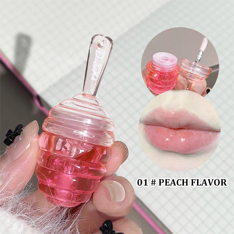 Kleines Honeypot Lippenöl, feuchtigkeitsspendendes und verblassendes Lippenmuster, Wasser-Lippenbalsam Dudu Lips