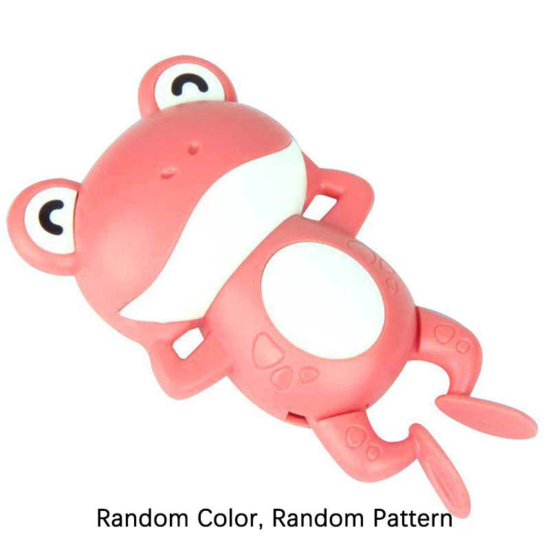 Baby Cute Animal Swimming Frog Shower Clockwork Toys When Baby Bath in Bathroom Baby Water Toy for Kids Clockwork Bath Toys Gift