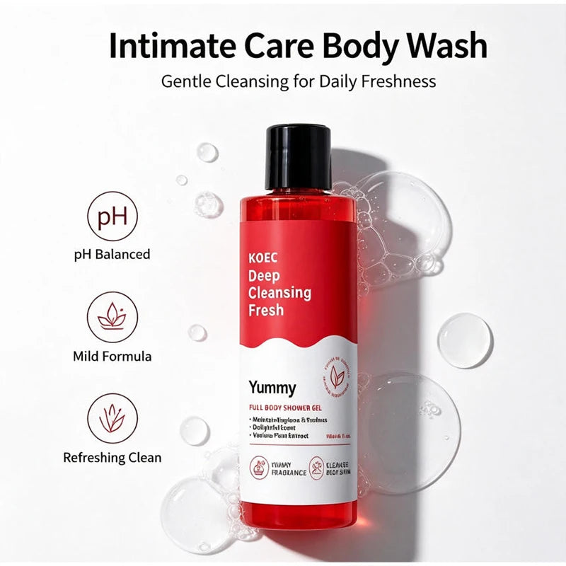 Women PH Balancing Cleansing Wash Shower Gel Set Natural Plant Extract Aloe Vera Gentle Intimate Care Daily Refreshing Body Care