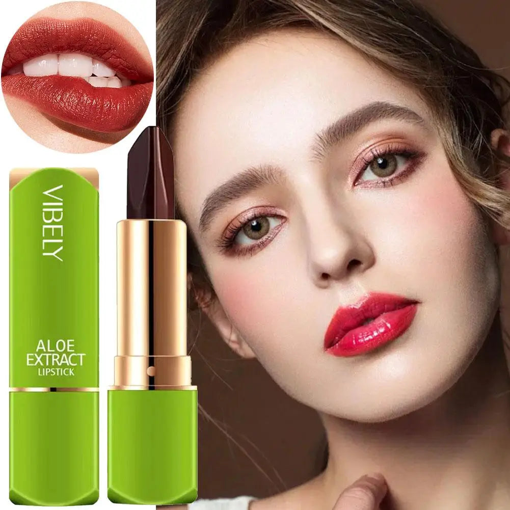 VIBELY winter Moisturizing Changing 3 colors Lip Balm Natural Aloe Vera Long Lasting  Lipstick for Women Color-Shifting Makeup