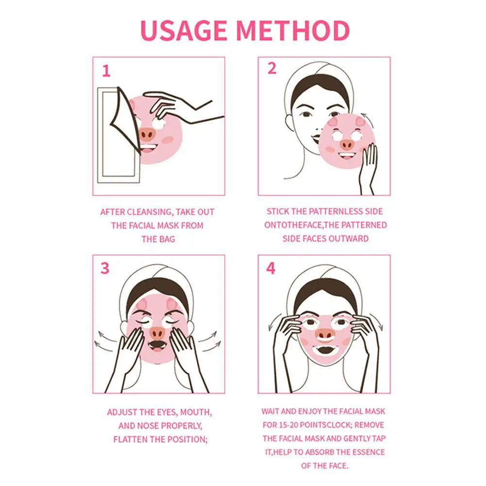 7 Styles Animal Face Mask Set Funny Panda Dog Pig Hydrating Sheet Mask for Spa Party Cute Skincare Gift for Women Girls 1/7PCS