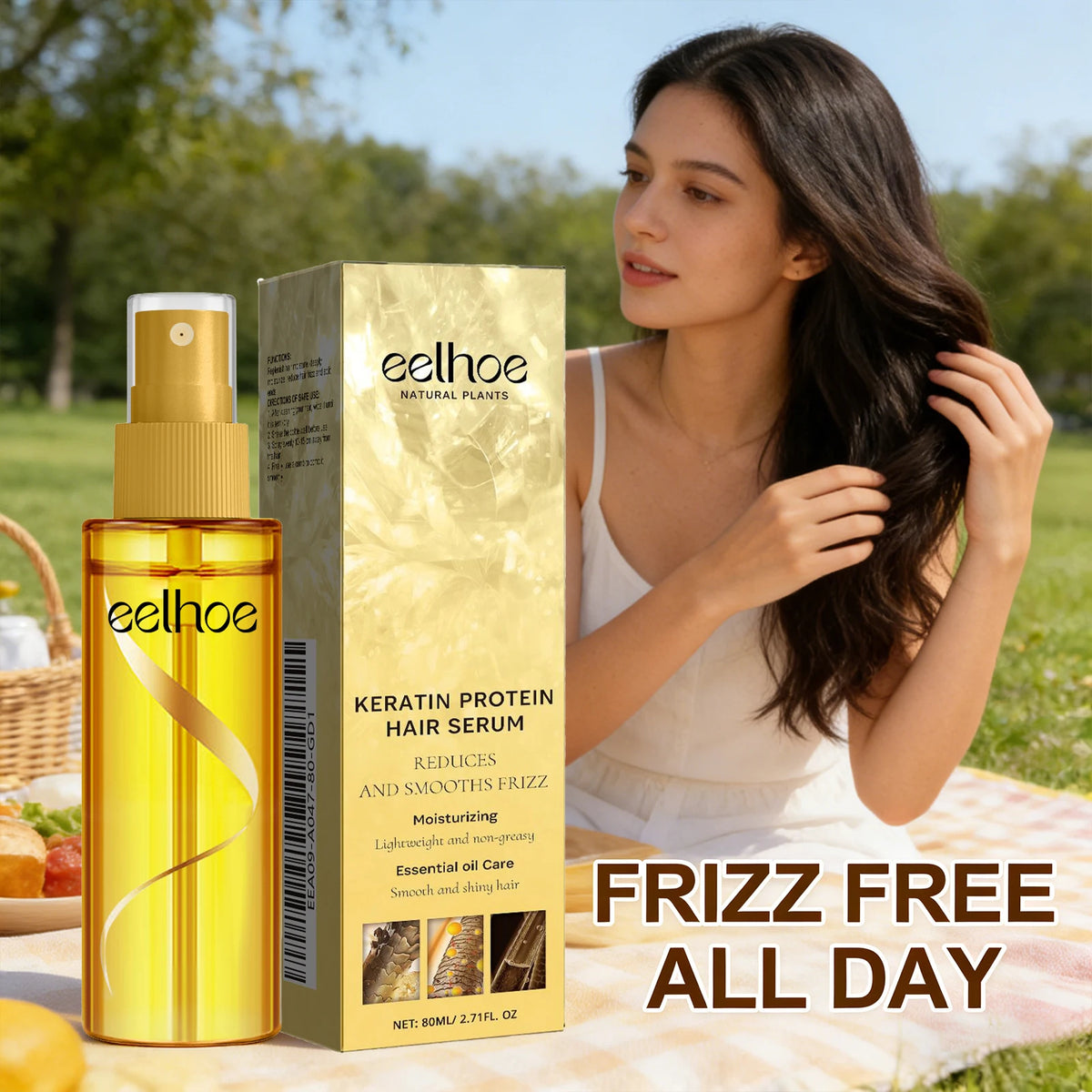 Keratin Protein Hair Serum Nourishing Repairing Damaged Hair Improve Gloss Reduce Hair Frizz Refreshing Hairdressing Oil Essence