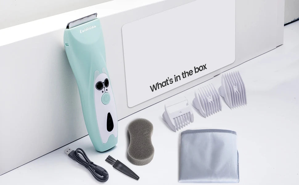 Baby Hair Clipper Quiet Electric Rechargeable Kids Trimmer for Children Grooming Shaver Haircut Machine Ceramic Blade Waterproof