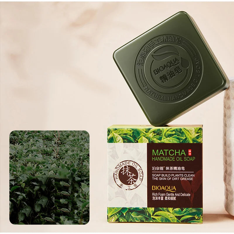 100g Bamboo Charcoal Handmade Soap Skin Moisturizing Deep Cleansing Oil Control Blackhead Remover Face Wash Hair Bath Skin Care