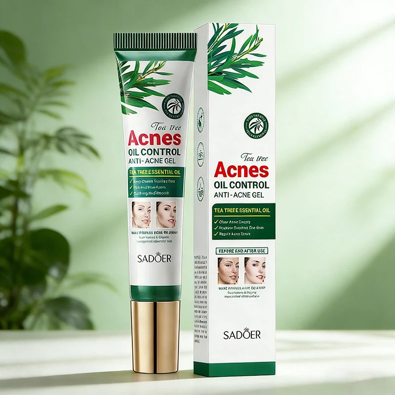 SADOER Tea Tree Acne Removing Cream Facial skincare Oil Control Face Gel Creams Hydrating Moisturizing Facial Cream Skin Care