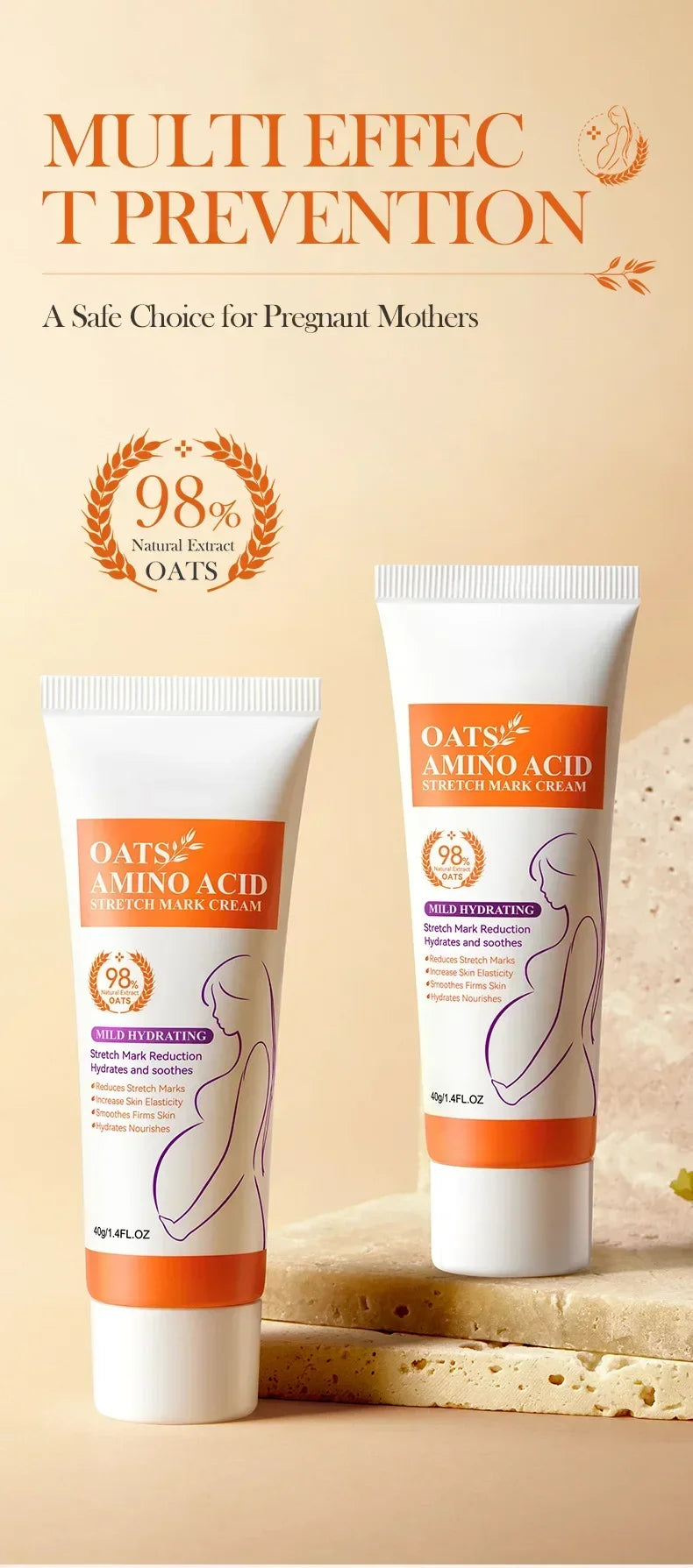 Stretch Marks Removal Cream Light Lines Postpartum Obesity Pregnancy Powerful Fast Absorption