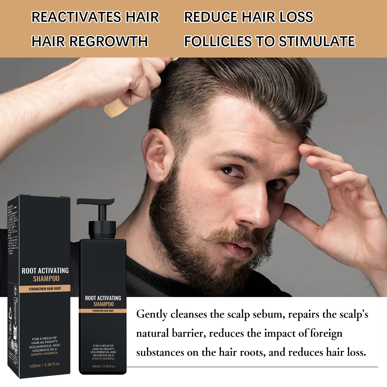 Volumizing Scalp Care Shampoo Deep Cleansing Ginger Extract Natural Formula Hair Strengthening Nourishing For Oily Hair All Type