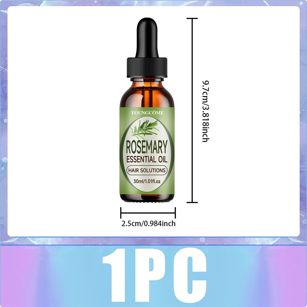Rosemary Hair Essential Oil Hair Mask Nourishing Hair Oil Smoothing Shine Soft Hair Serum Repair Damaged Frizz Dry Hair Treatmen