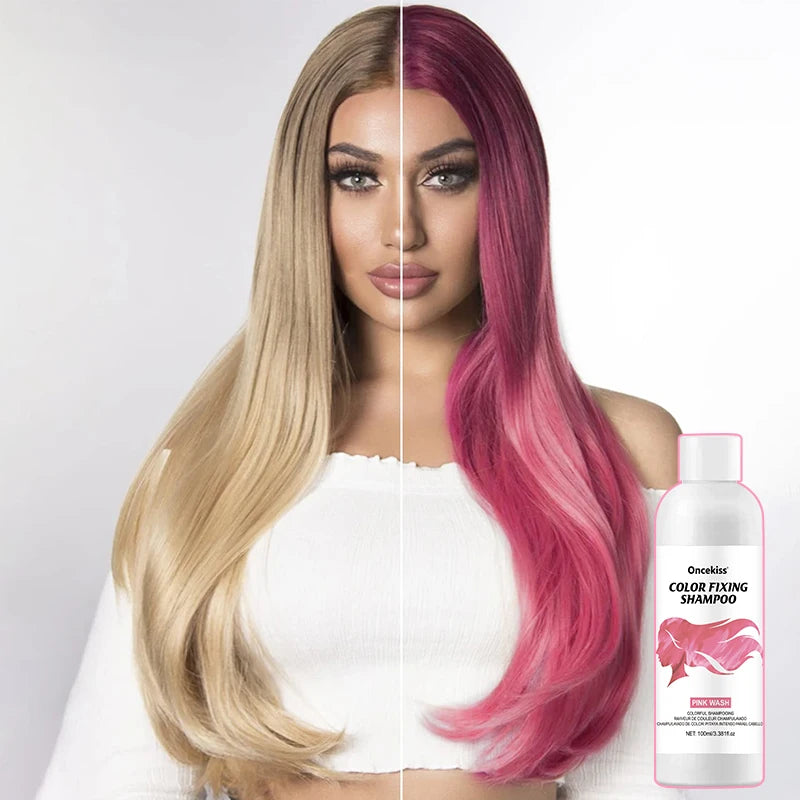 100Ml Color Fixing Purple Shampoo Lock Color Cover Gray Hair Fade Yellow After Bleach Hair Dye Long Lasting Non-irritating Care