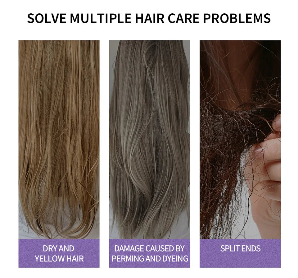 Purple Hair Dye Shampoo for Blonde to Cover Gray Non-irritating Hair Fading Yellow After Bleach Hair Shampoo Gray Hair Remedy