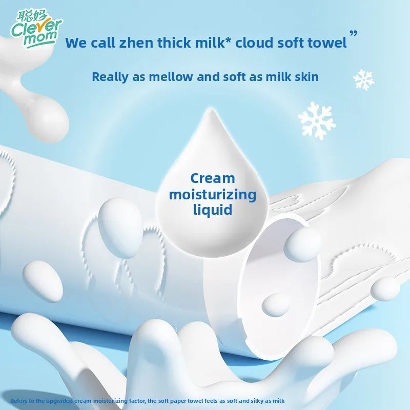 15 Packs 120 Pieces/Pack Thickened 6 Layers Baby Tissue Cream Moisturizing Cloud Tissue Soft Gentle Wipes for Sensitive Skin