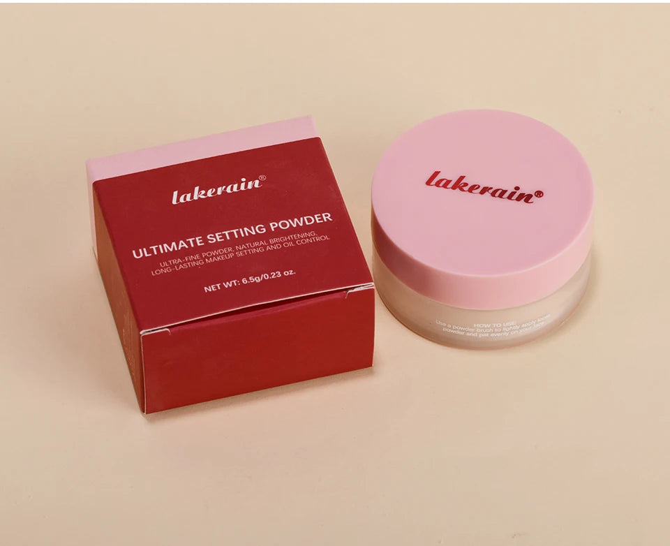 Setting Powder long-Lasting Matte Pink Finish Oil Control Makeup Fixation Removal Pore Modification Setting Cosmetics one size