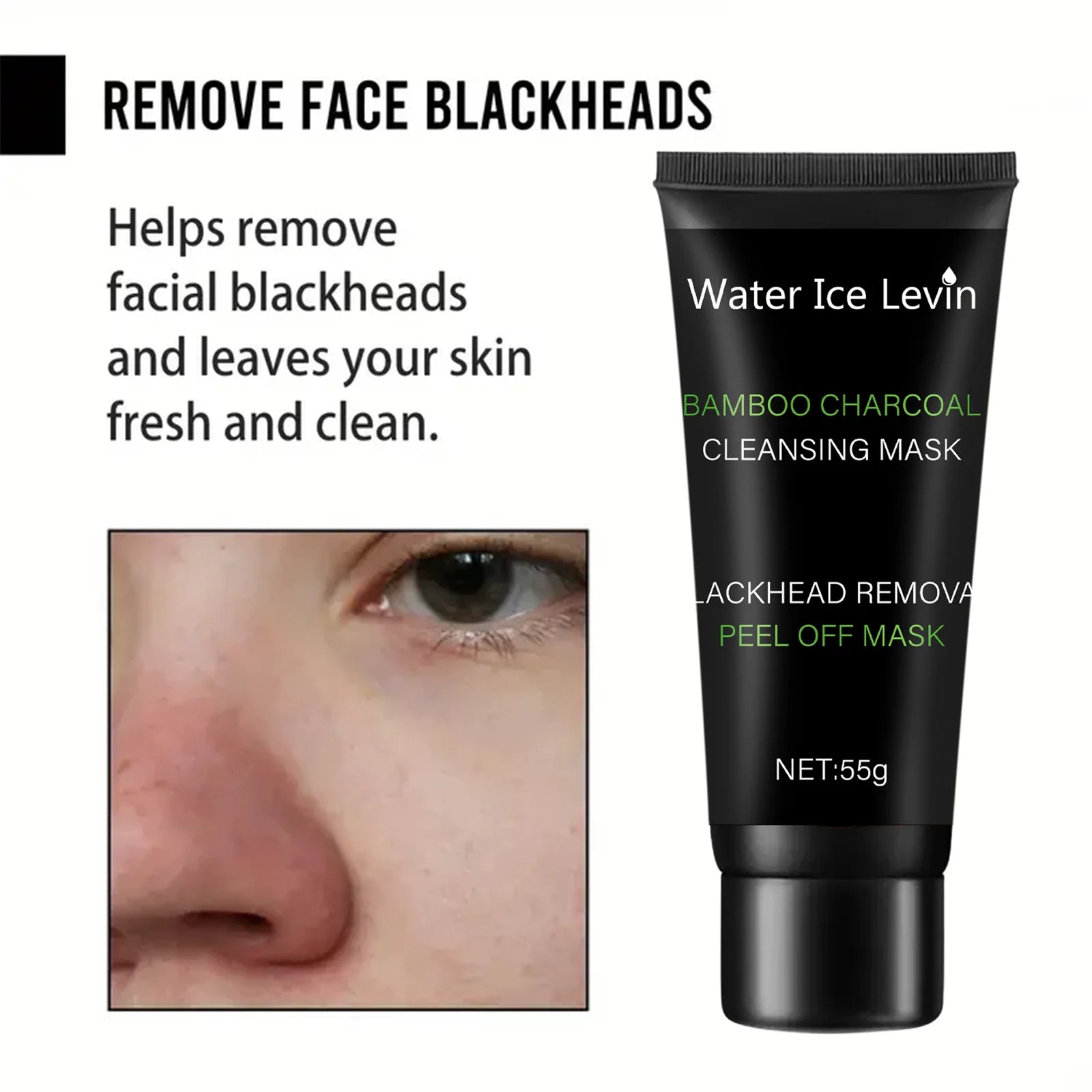 Bamboo charcoal cleansing mask Blackhead Removal Deep Mask Deep Cleansing Cleansing Exfoliating Mask Treatment Black Mask