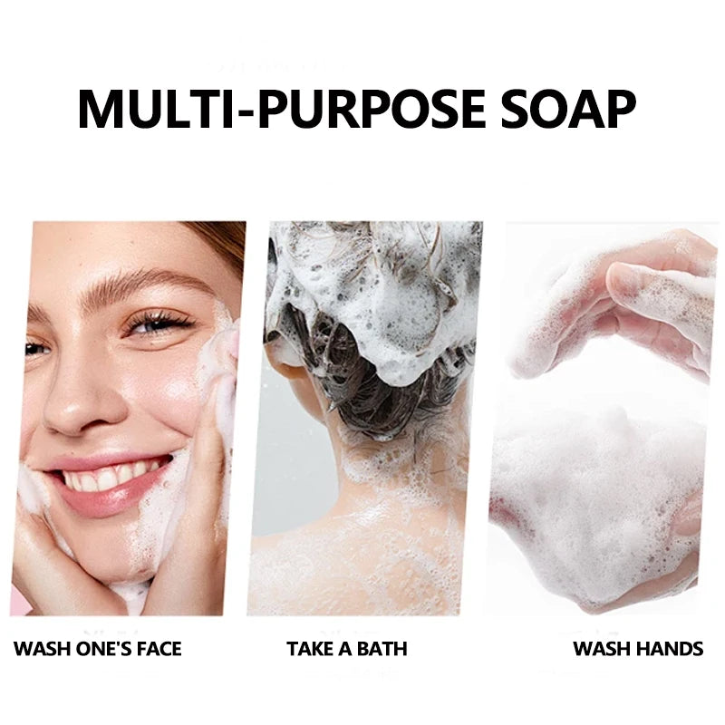 2Pcs Seaweed and Lavender Particle Soap, Rich in Seaweed, Shea Butter, Glycerin and Other Ingredients, Gently Cleanses the Face