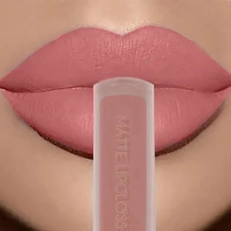 12 Colors Matte Velvet Sexy Lip Gloss Waterproof Long-Lasting Non-stick Cup Lip Glaze Nude Liquid Lipstick Lips Makeup Cosmetics