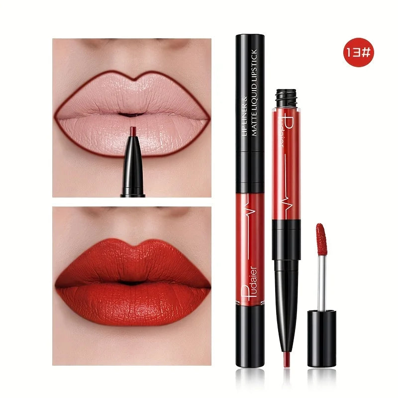 Waterproof Long Lasting Lip Liner Pencil, High Pigment Smooth Matte Lip Liner, Sweatproof Non-Fading Lip Contour Makeup